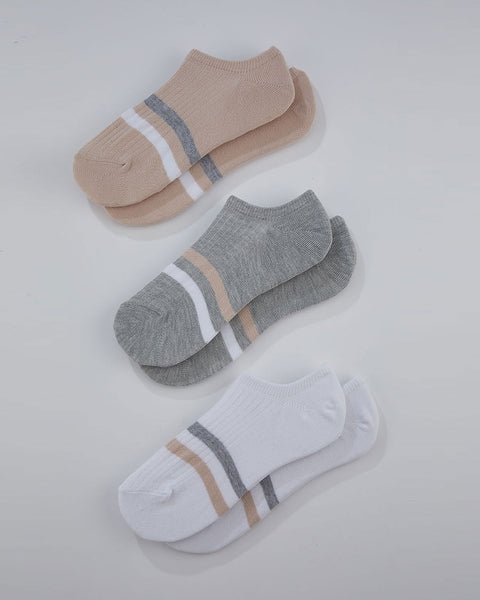 Pack x 3 Calcetines Baleta Tenis Femenino Pointt#color_s14-surtido-beige-blanco