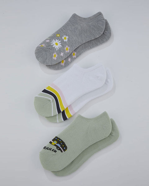 Pack x 3 Calcetines Baleta Tenis Femenino Pointt#color_s15-surtido-gris-blanco