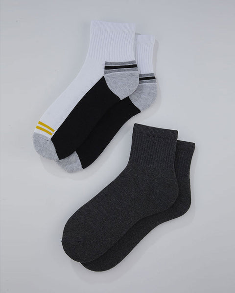 Pack x 2 Calcetines Caña Media Masculino Pointt#color_s14-surtido-negro-gris