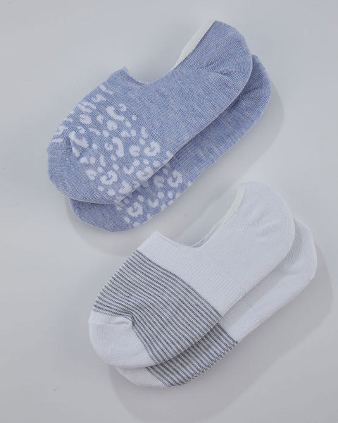 Calcetín baleta 3D femenino x 2 Pointt#color_s11-surtido-gris-azul