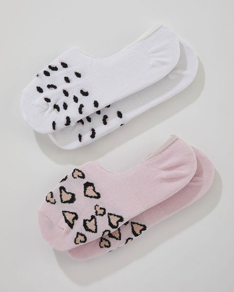 Calcetín baleta 3D femenino x 2 Pointt#color_s13-surtido-blanco-rosado