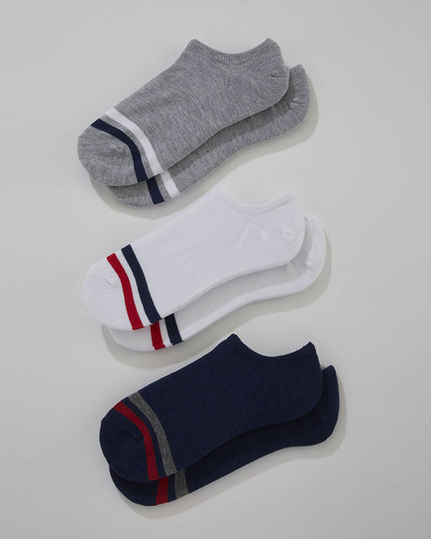 Calcetín baleta masculino tenis x 3 Pointt#color_s03-surtido-gris-blanco-azul