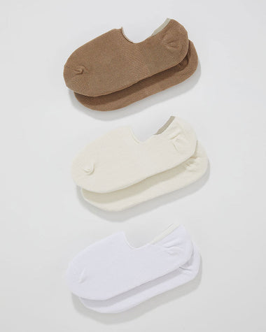 Pack x3 Calcetín baleta 3D Femenino Pointt#color_s06-surtido-cafe-marfil-blanco