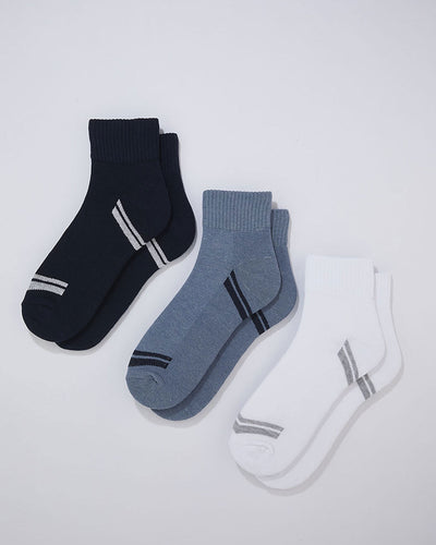 Pack x3 Calcetín Caña Corta Masculino Pointt#color_s02-surtido-negro-azul-blanco