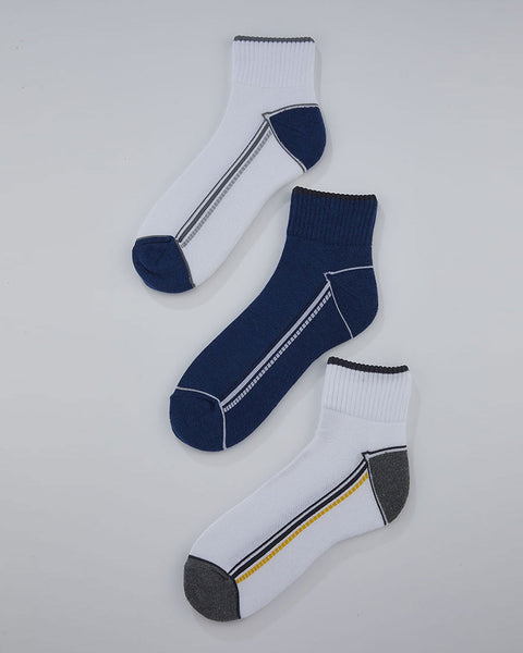 Pack x3 Calcetín Caña Corta Masculino Pointt#color_s05-surtido-blanco-y-azul