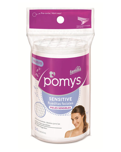 Rueditas faciales pomys sensitive x 50 und#color_algodon