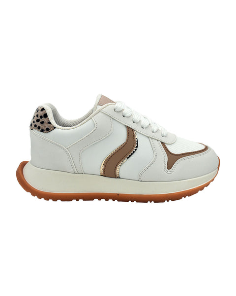 Tenis Bilbao Mujer#color_849-beige-x-blanco