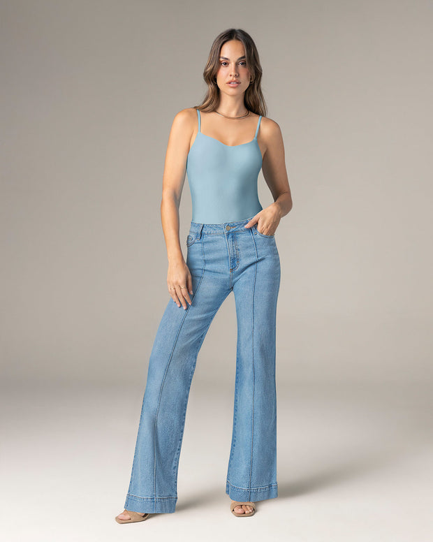 Body de tiritas con control de abdomen