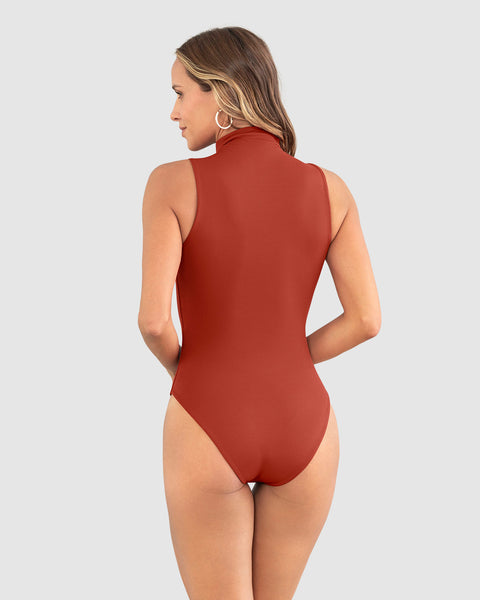 Body de cuello alto con control de abdomen#color_391-coral