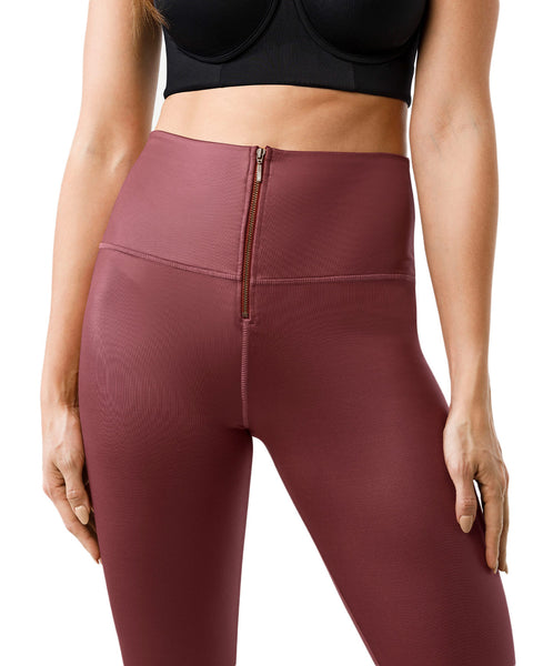 Legging con cierre de control en abdomen#color_220-vino-tinto