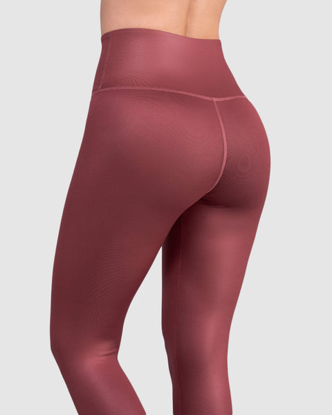 Legging con cierre de control en abdomen#color_220-vino-tinto