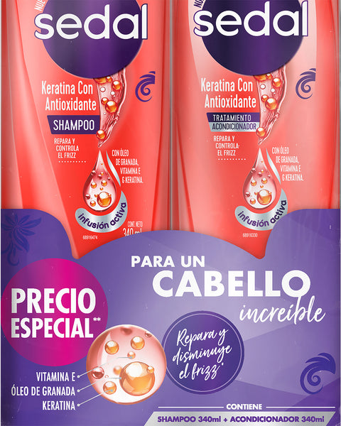 Sedal Shampoo 340 ml +  Acondicionador 340 ml#color_003-keratina