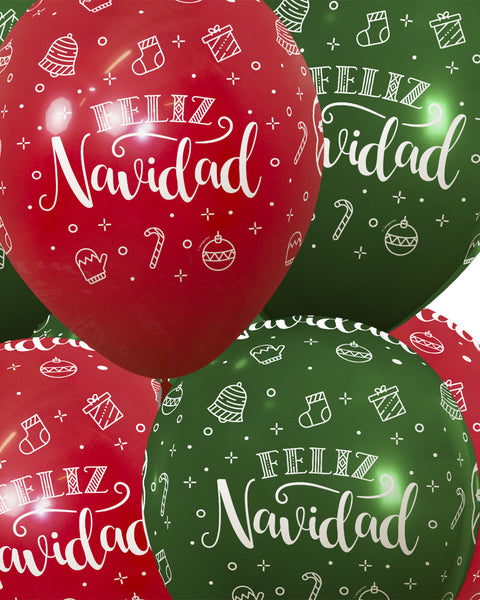 Pack globos con diseño R-12 X 12 Uds Sempertex#color_002-navidad