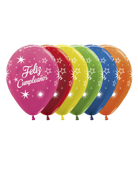 Pack globos con diseño R-12 X 12 Uds Sempertex#color_005-surtido-multicolor-fuerte