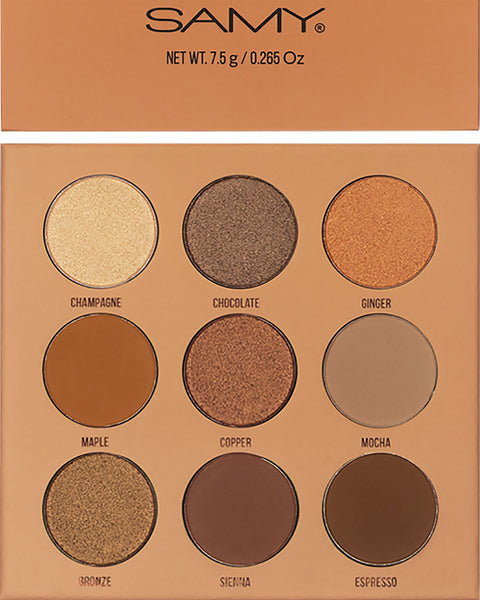 Paleta X 9 sombras de ojos Samy#color_002-bronze