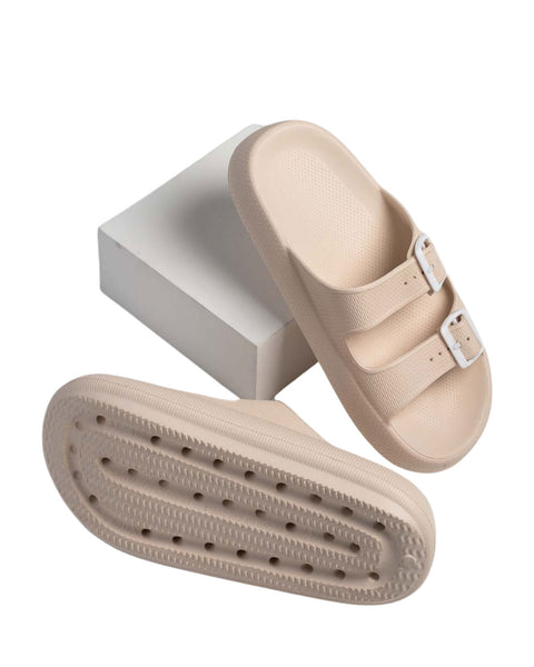 SOKET® Sandalia Femenina Tipo Plataforma en Material EVA#color_849-beige-marfil