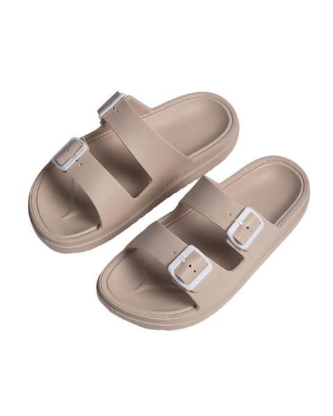SOKET® Sandalia Femenina Tipo Plataforma Capellada en material EVA#color_849-medio-beige