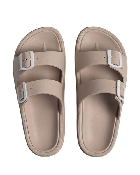 SOKET® Sandalia Femenina Tipo Plataforma Capellada en material EVA#color_849-medio-beige