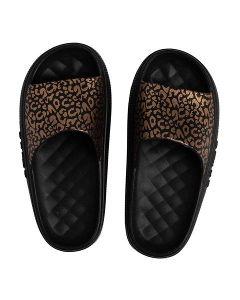 SOKET® Sandalia en material EVA para mujer#color_700-negro-dorado