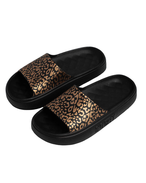 SOKET® Sandalia en material EVA para mujer#color_700-negro-dorado