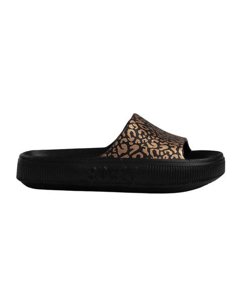 SOKET® Sandalia en material EVA para mujer#color_700-negro-dorado