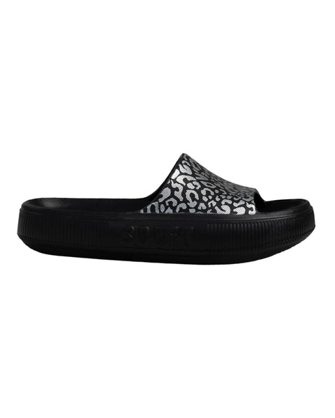 SOKET® Sandalia en material EVA para mujer#color_701-negro-plata