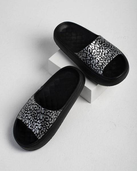 SOKET® Sandalia en material EVA para mujer#color_701-negro-plata