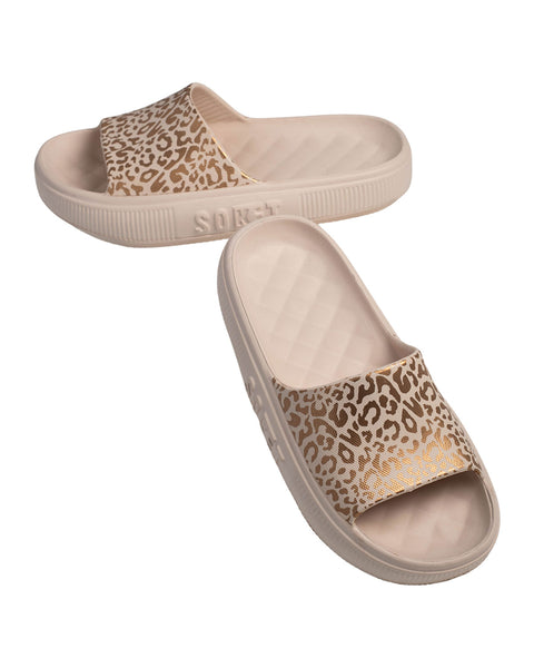 SOKET® Sandalia en material EVA para mujer#color_849-beige-dorado