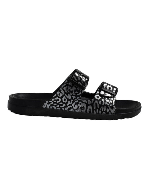 SOKET® Sandalia femenina en material EVA estilo sueco#color_700-negro-plata
