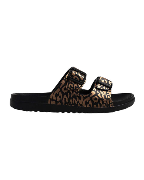SOKET® Sandalia femenina en material EVA estilo sueco#color_701-negro-dorado
