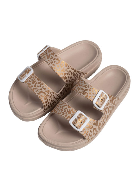SOKET® Sandalia femenina en material EVA estilo sueco#color_849-beige-dorado