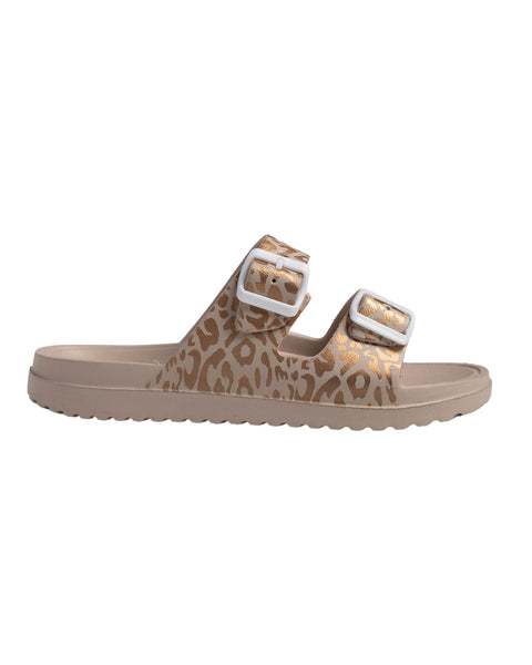 SOKET® Sandalia femenina en material EVA estilo sueco#color_849-beige-dorado