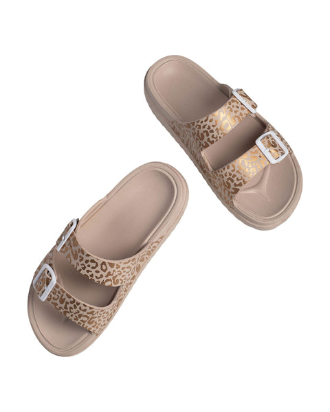 SOKET® Sandalia femenina en material EVA estilo sueco#color_849-beige-dorado