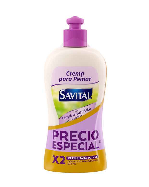 Crema para peinar Savital X2 unidades de 275ml