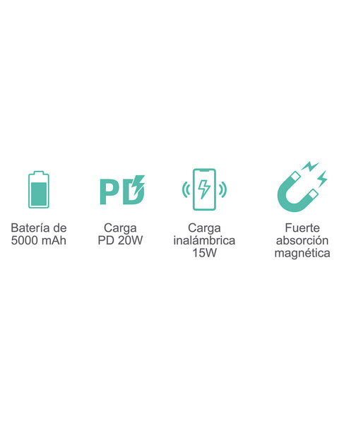 Batería Portátil CD231 Magnético 5,000mAh#color_816-bronce