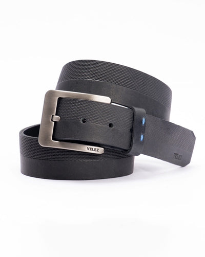 Cinturón masculino unifaz 100% cuero Vélez#color_700-negro