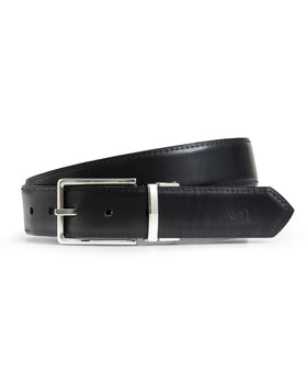 Cinturón doblefaz masculino en cuero brillante#color_700-negro