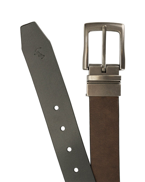Cinturón doblefaz masculino Kafka Origen Vélez#color_028-combinado-negro-cafe