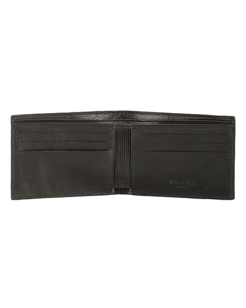 Billetera zafiro de cuero para hombre contraste interno#color_700-negro