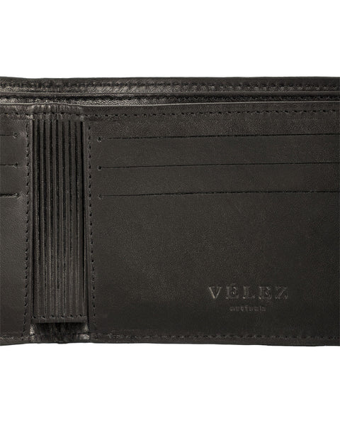 Billetera zafiro de cuero para hombre contraste interno#color_700-negro