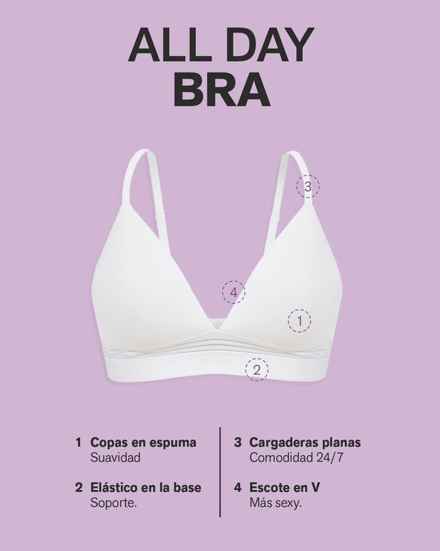 Brasier ultracómodo sin arcos ni estructuras internas