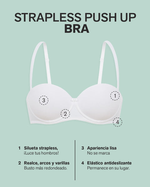 Brasier strapless con realce incorporado Leonisa Colombia