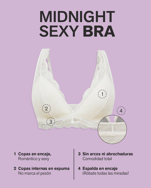 Bralette con copas en espuma cubierto en encaje#all_variants