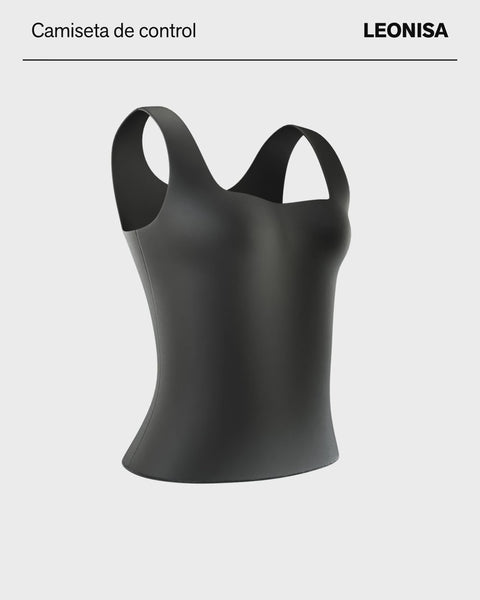 Camiseta de control moderado con doble capa en abdomen#all_variants