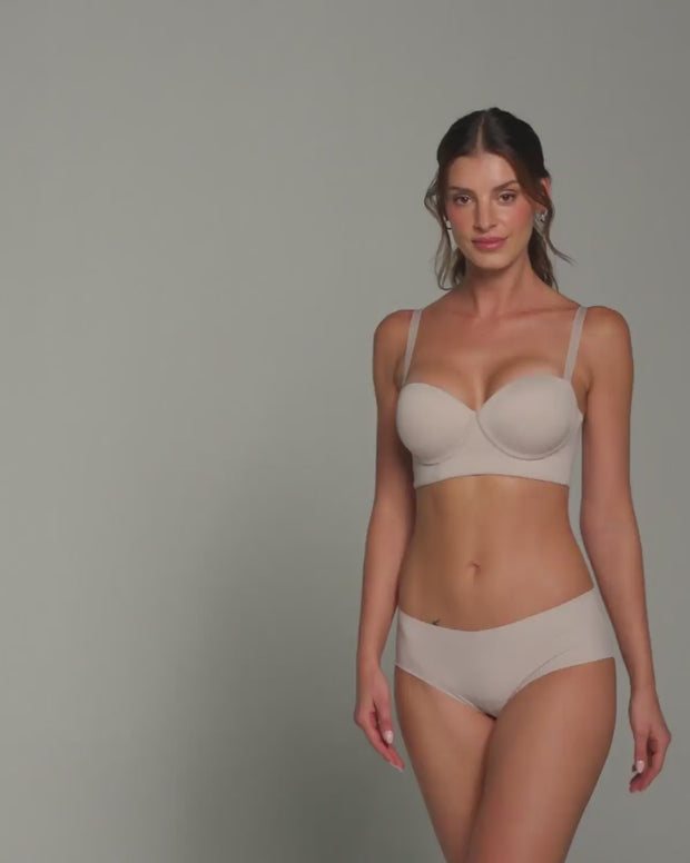 Panty hípster invisible ultraplano sin elásticos y de pocas costuras