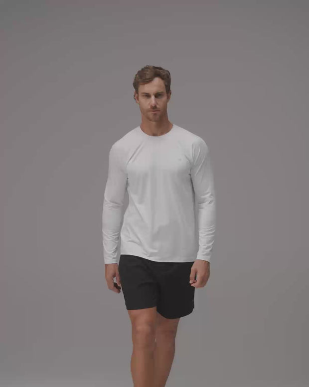 Camiseta deportiva masculina manga larga con protección UV