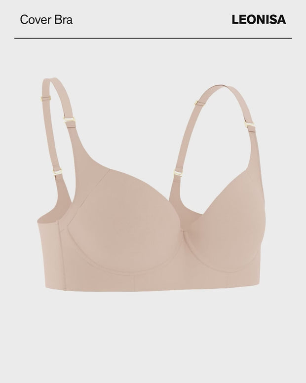 Brasier de realce suave y cubrimiento alto en sisa y espalda Cover Bra