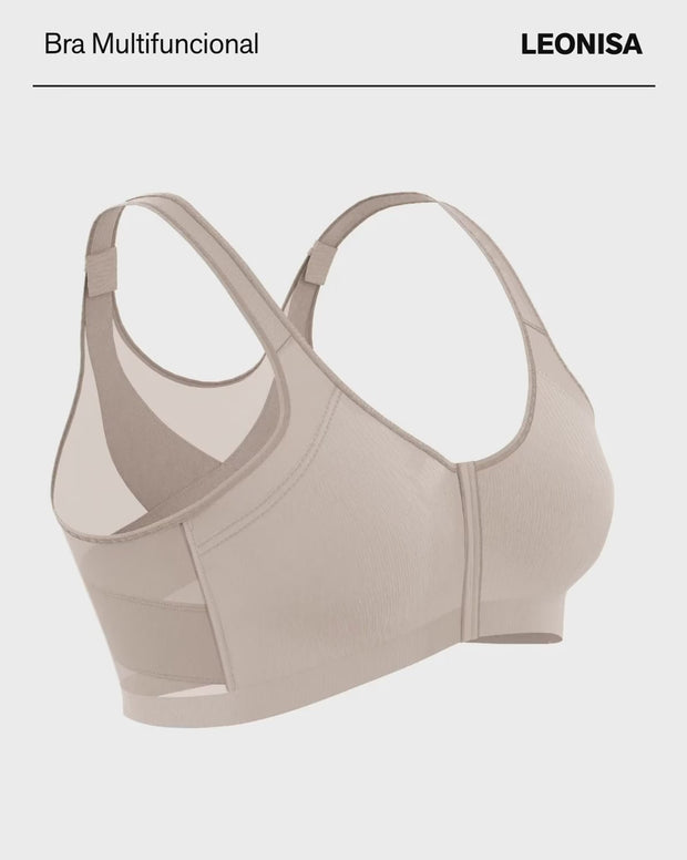 Brasier facilitador de postura con control de volumen del busto multi/functional