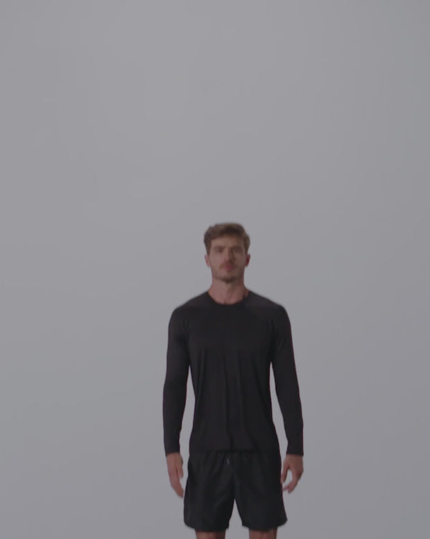 Camiseta deportiva masculina manga larga con protección UV