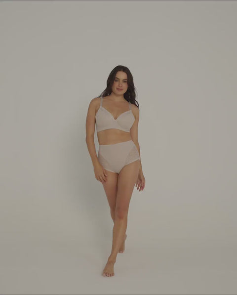 Panty faja clásico invisible con transparencias en glúteos y laterales#all_variants